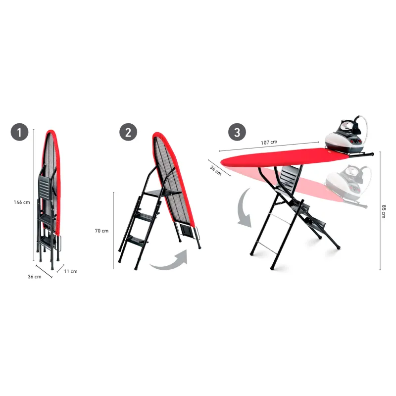 Tabla de planchar + escalera multifunción Mod....