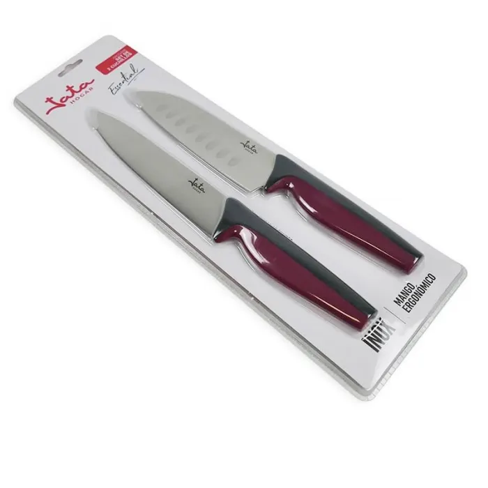 Set de 2 cuchillos de cocina y Santoku HACC4500
