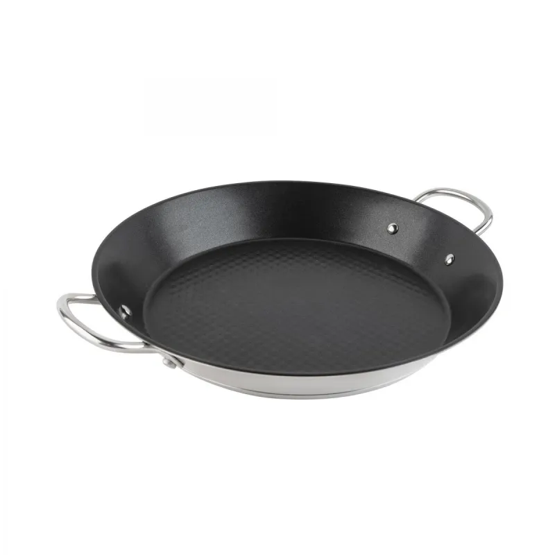 Comprar paellera de acero inox con interior de antiadherente Garcima  diámetro 28 cm