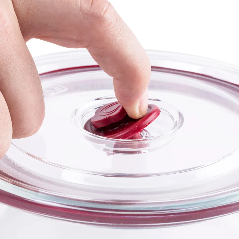 Pack de 3 recipientes redondos de vidrio...