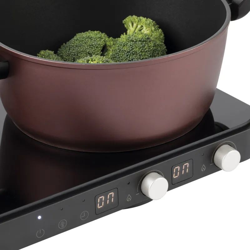 Cocina eléctrica inducción con plancha de asar...