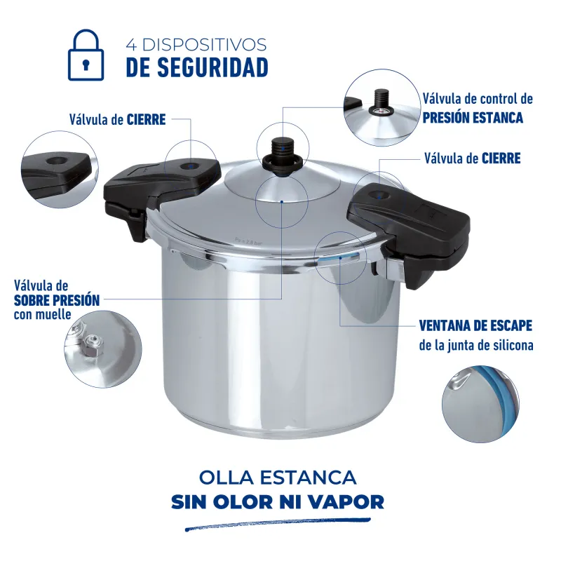 JATA OSR4 olla a presión 4 L Acero inoxidable