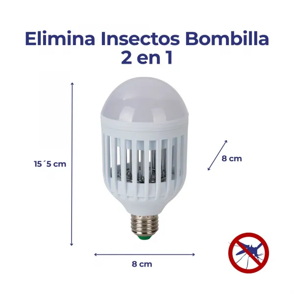 Elimina insectos bombilla 2 en 1 MELI0220