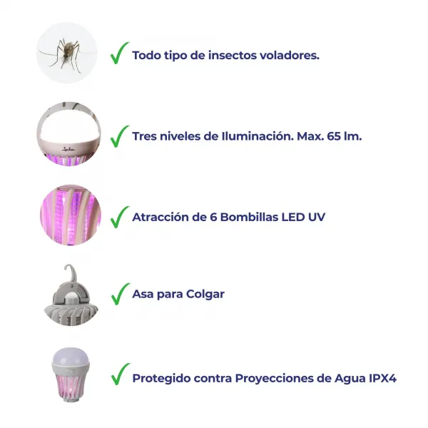 Antimosquitos y lámpara portátil 2 en 1 MELI0320