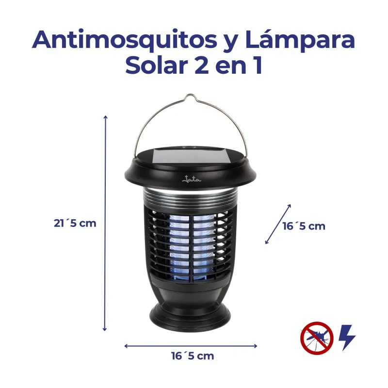 Antimosquitos y lámpara solar 2 en 1 MELI0420