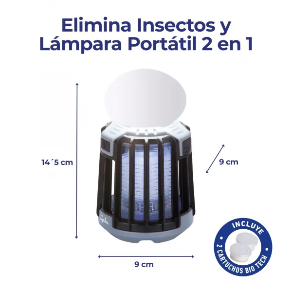 Antimosquitos y lámpara portátil 2 en 1 MIB9N