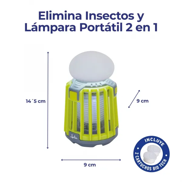Antimosquitos y lámpara portátil 2 en 1 MIB9V