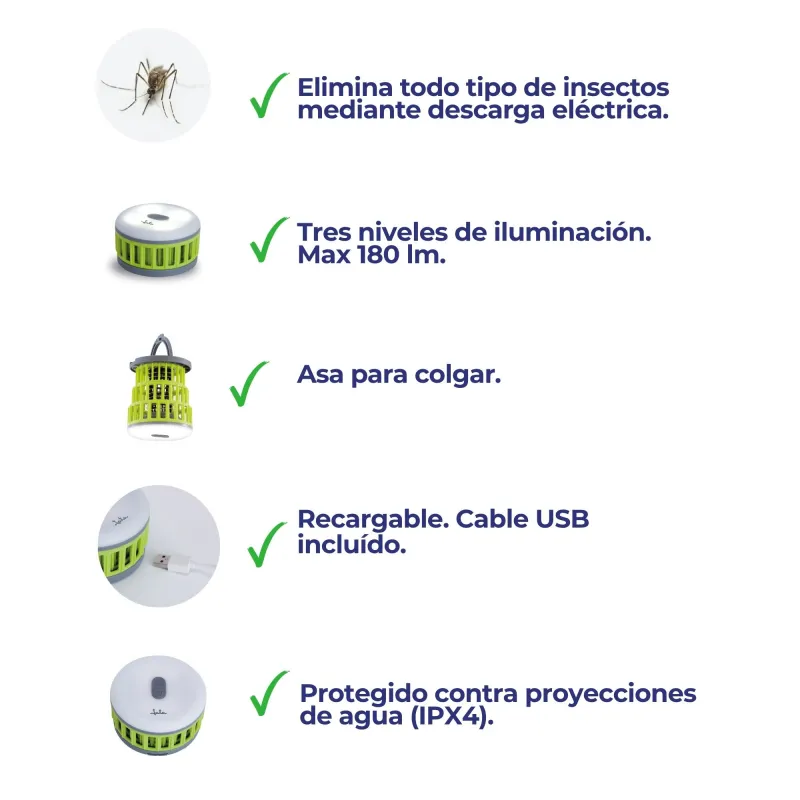 Antimosquitos y lámpara plegable MIB10
