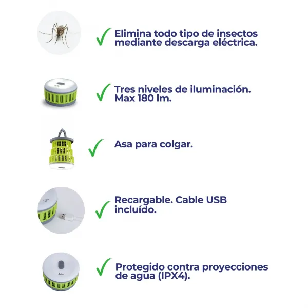 Antimosquitos y lámpara plegable MIB10