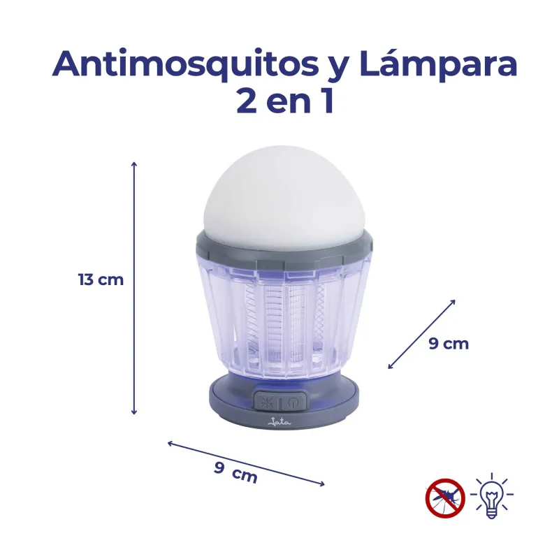 Elimina insectos y lámpara portátil 2 en 1...