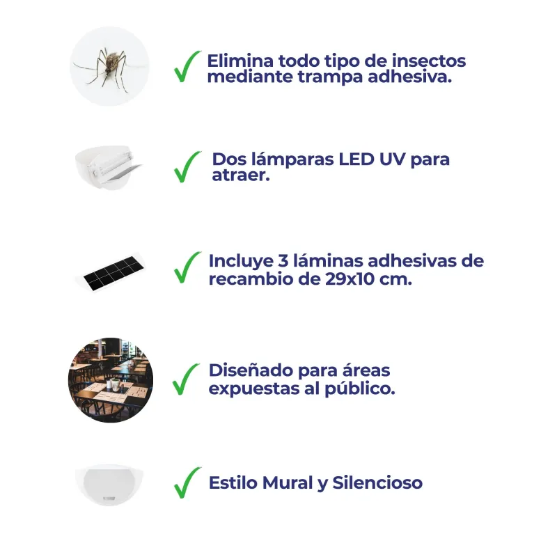 Antimosquitos de pared con lámina adhesiva...