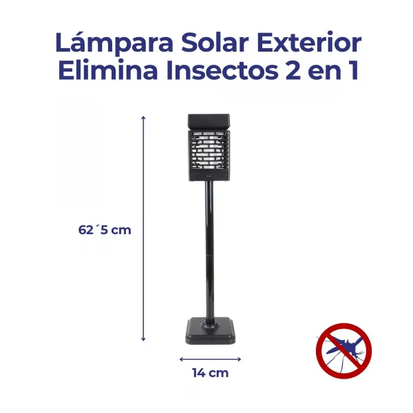 Lámpara solar exterior elimina insectos 2 en 1 MOST3523