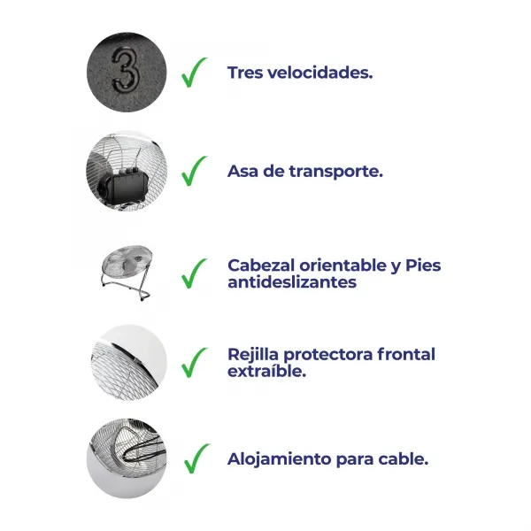 Ventilador de Suelo Industrial JVVS3014