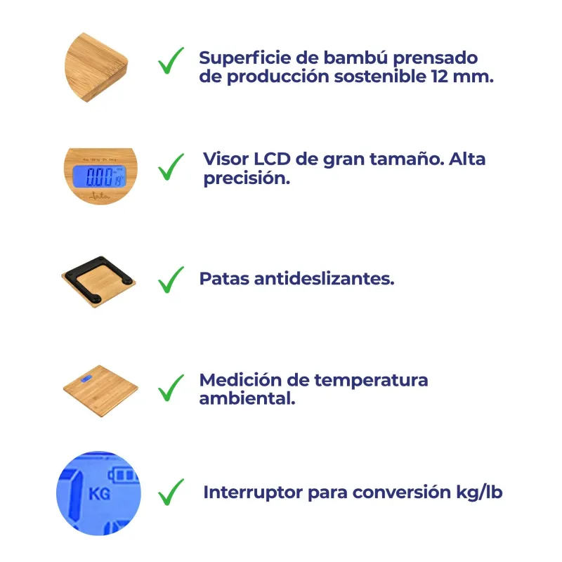 Báscula de Baño Electrónica HBAS1489