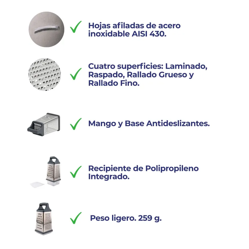 Rallador Manual 4 Lados - HRAL3248