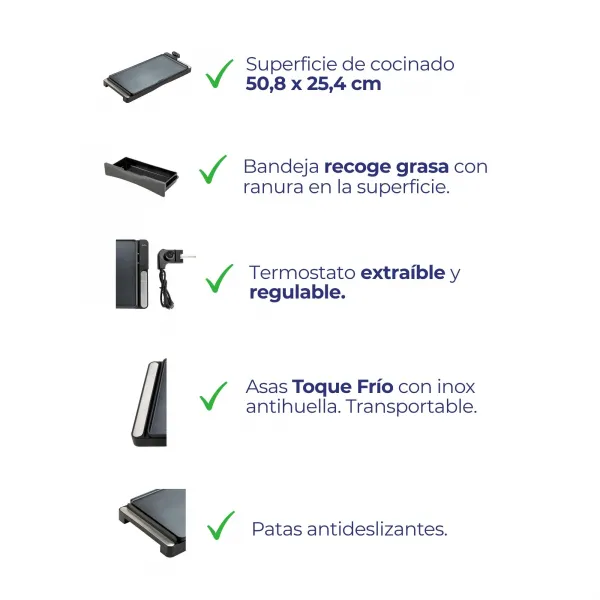 Plancha de Asar Eléctrica JEGR1245