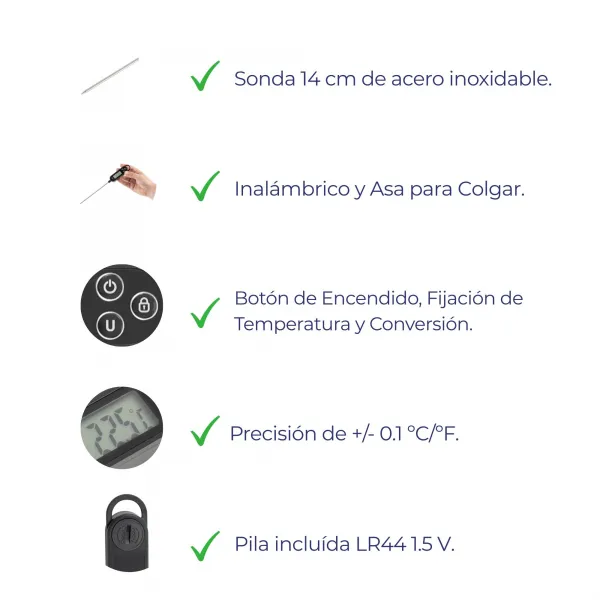 Termómetro de Cocina Instantáneo HACC0601
