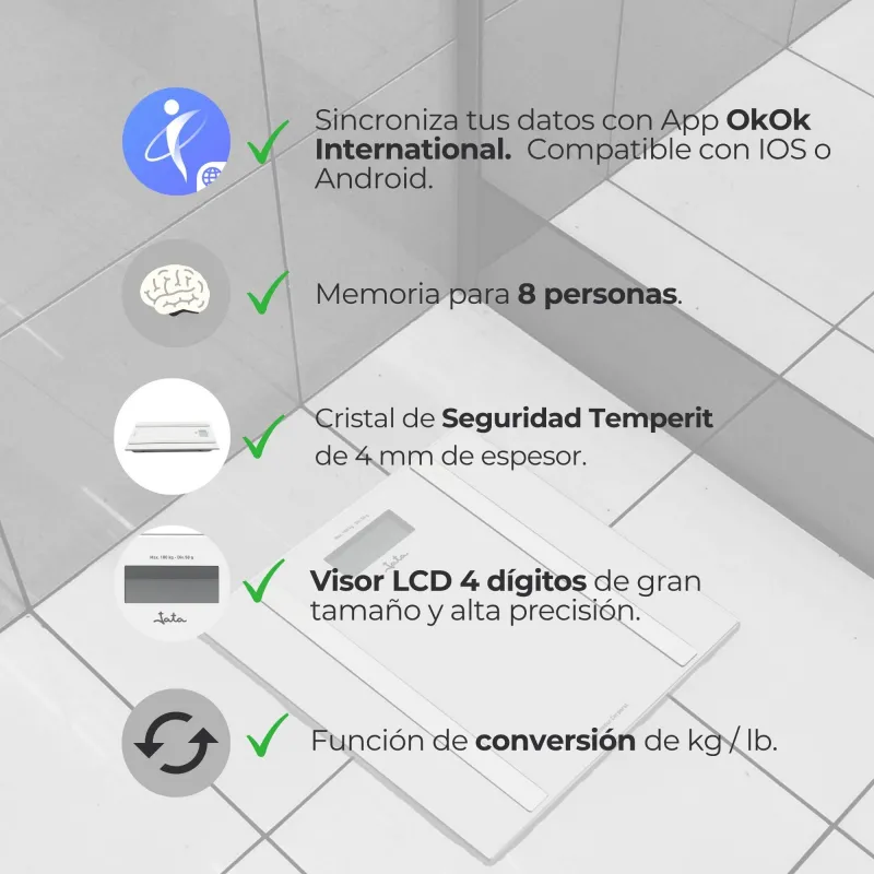 Báscula de Baño Analizadora Corporal HBAS2532