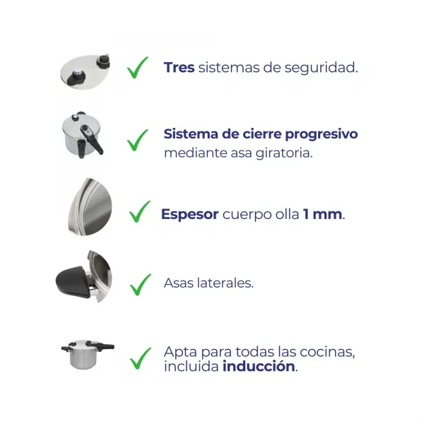 Olla a Presión Clásica Exprés 4 L HOLL2224