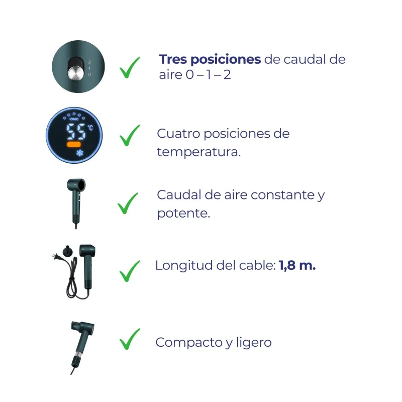 Secador Iónico Motor Brushless JBSC1600