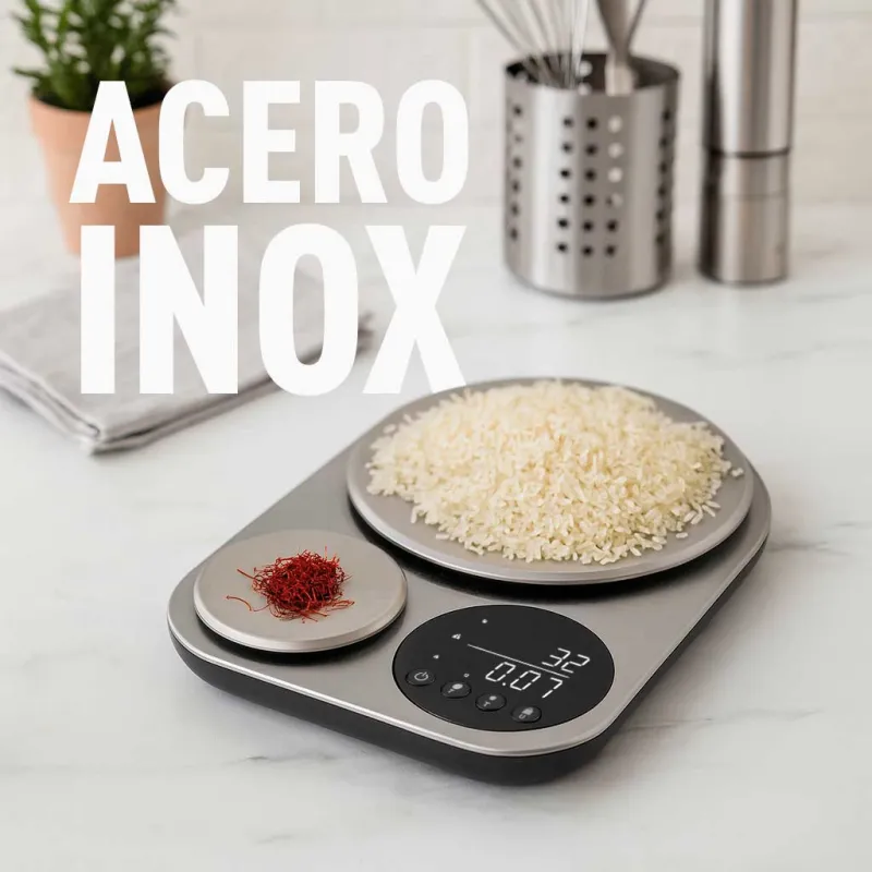 Bascula de cocina electrónica doble plataforma...