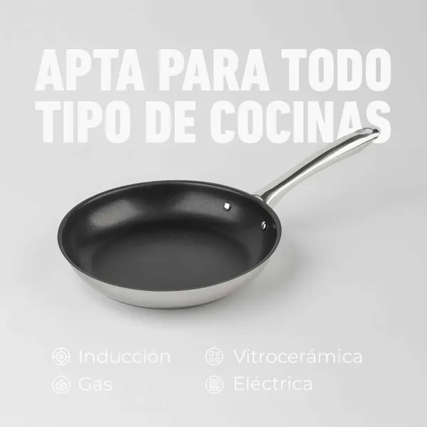 Sartén acero inox La Garrotxa HSAR2118 / HSAR2120 / HSAR2122 / HSAR2124 / HSAR2126 / HSAR2128 / HSAR2130