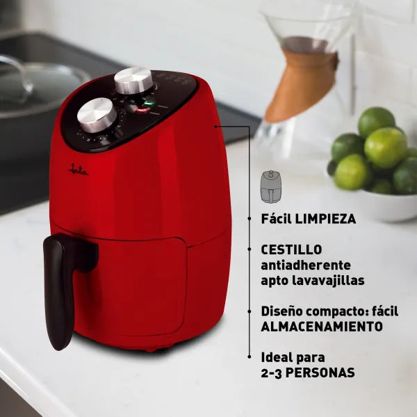 Gama roja de Jata Freidora sin aceite JEFR1222 - 2L