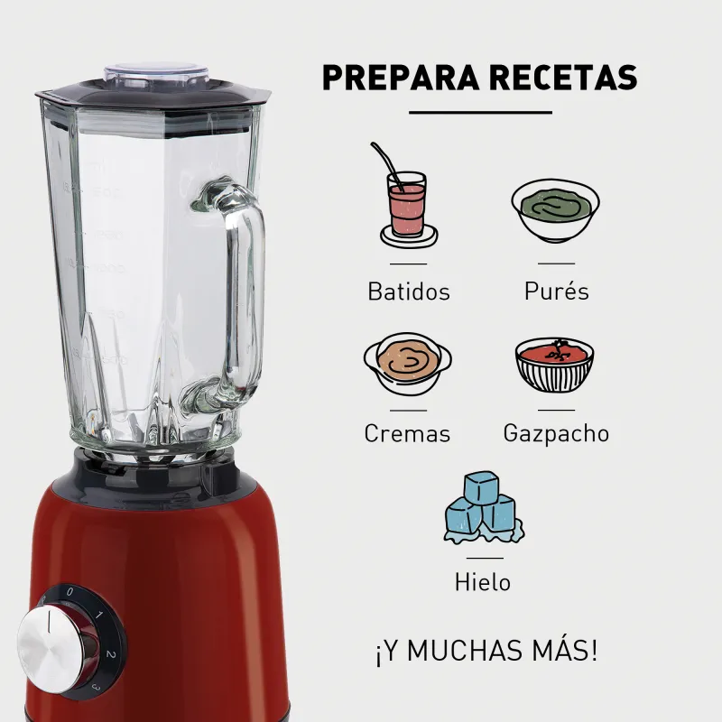 Batidora de Vaso Gama Roja BT795