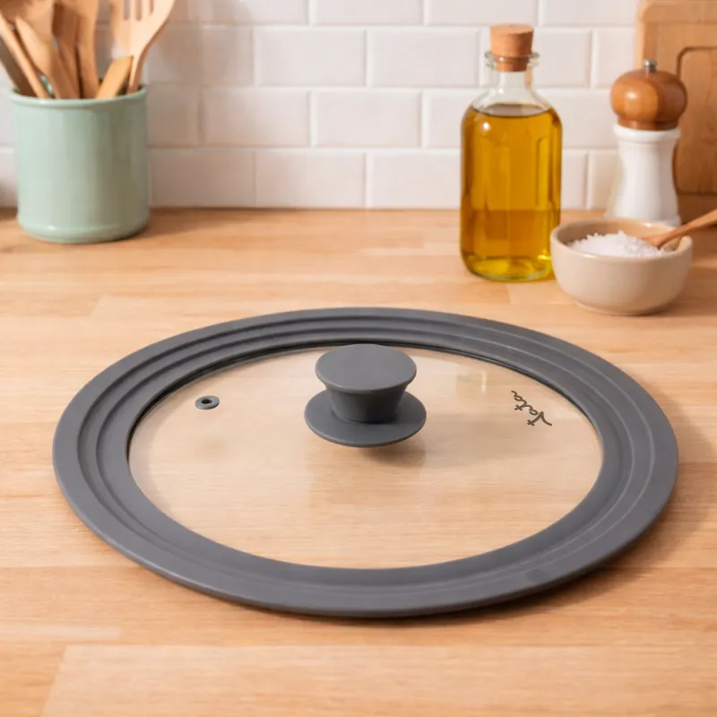 Tapa de cristal y silicona T26