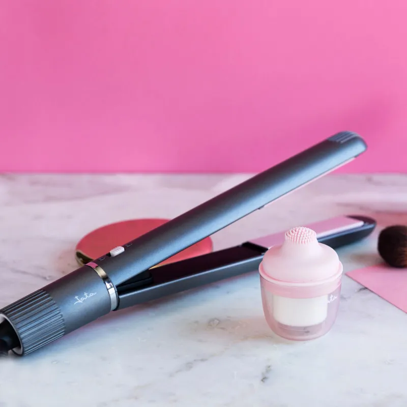 Plancha de pelo cerámica + cepillo facial de...