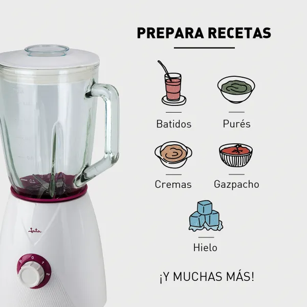 Batidora vaso de cristal BT265