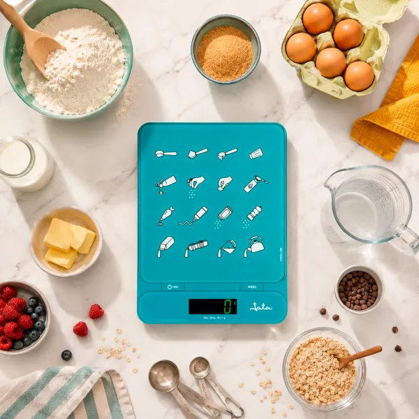 Báscula de cocina electrónica 20 kg USB sin pilas HBAL1204